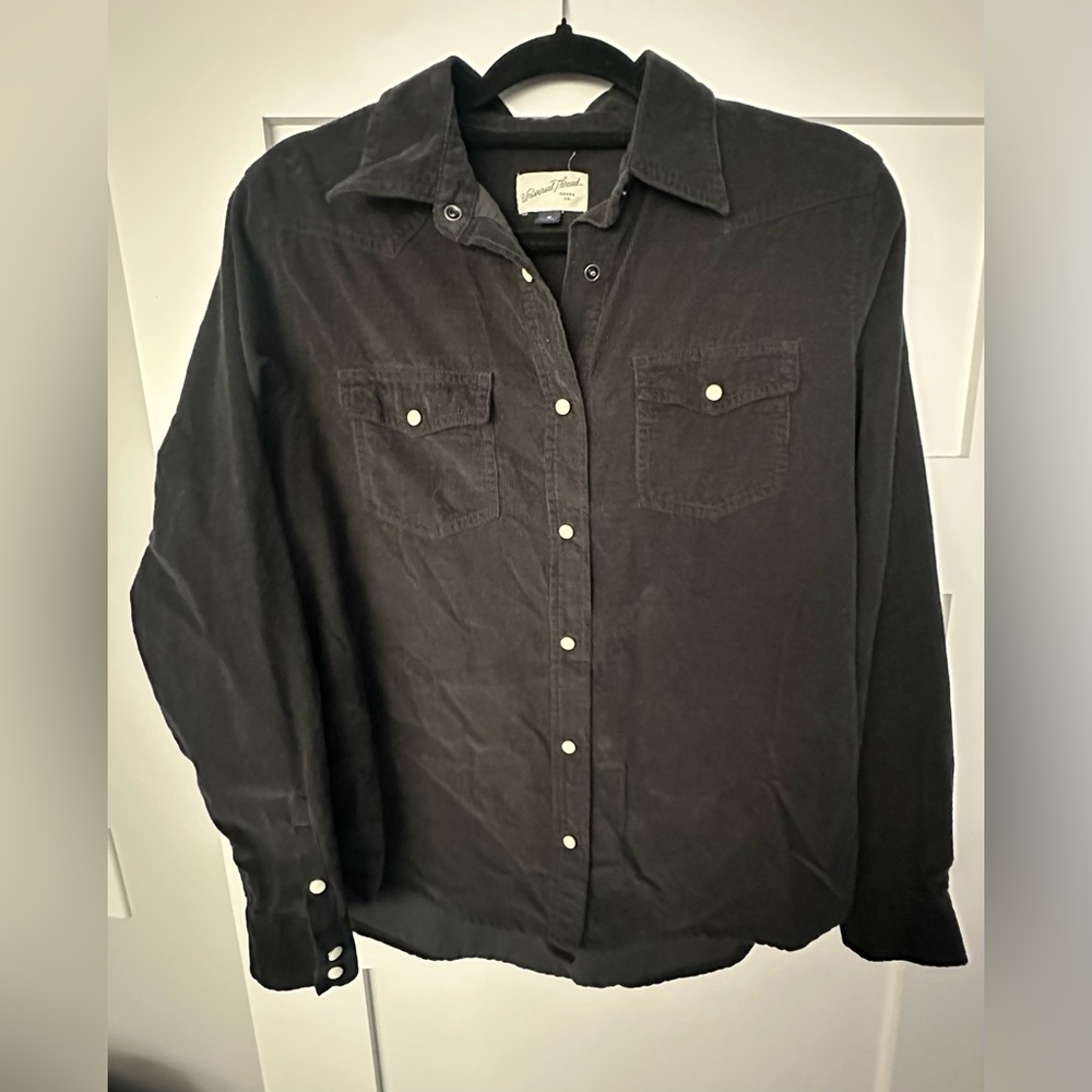 Universal Thread Black Corduroy Shirt